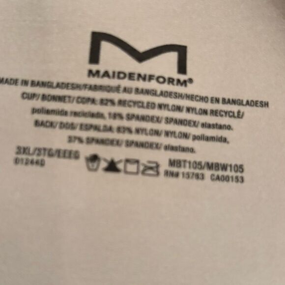 MAIDENFORM SIZE 3XL MESH TRIM TRIANGLE BRALETTE MBT105  EVENING BLUSH - Picture 9 of 10